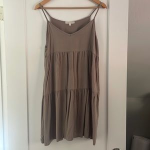 Final Touch Gray Tiered Sundress